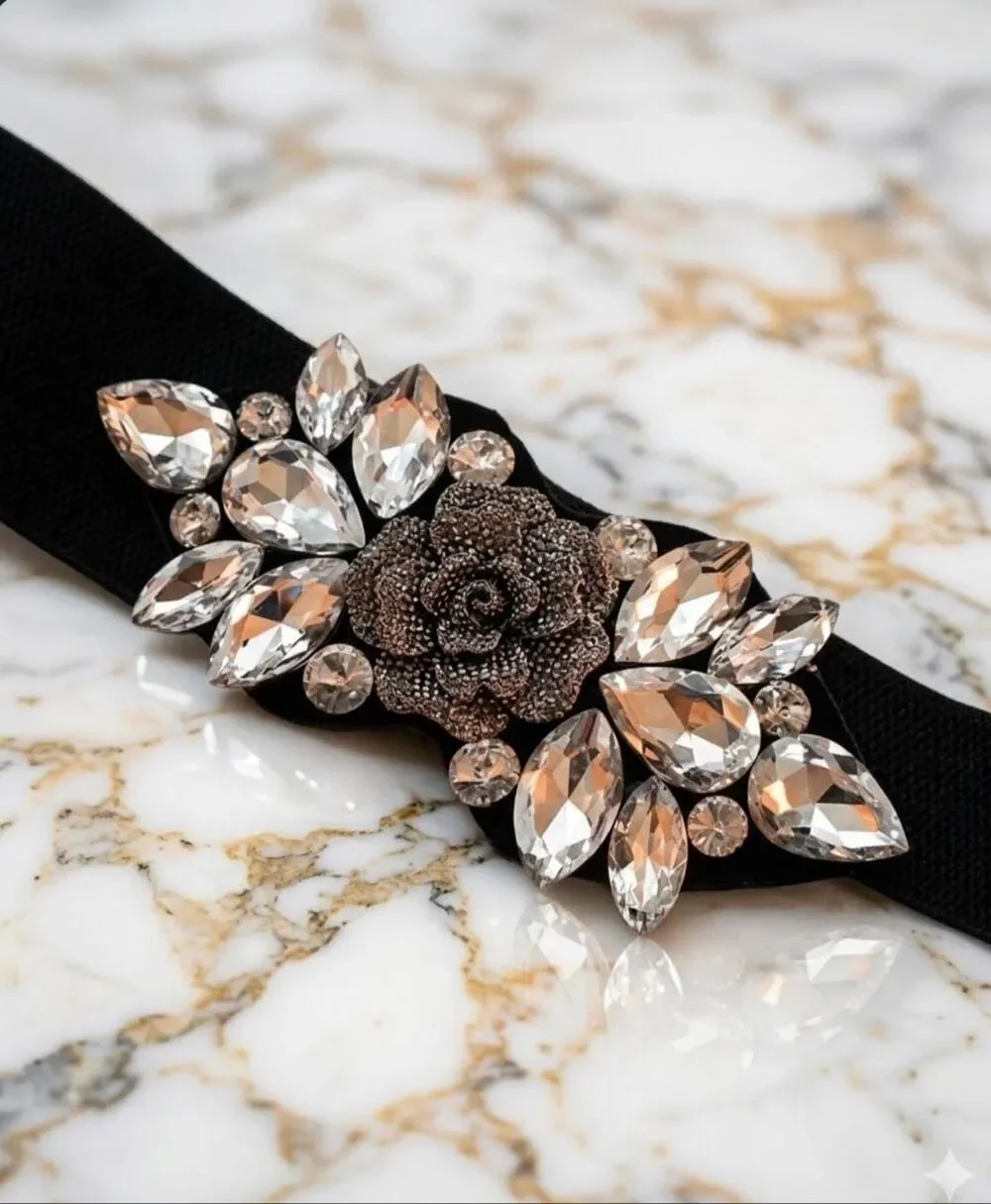 Floral Bling Belt